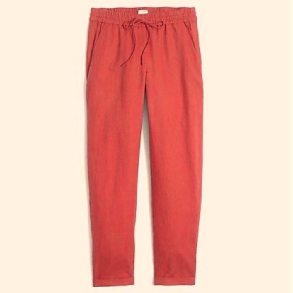 J. Crew Linen-Cotton Drawstring Pants Size 0